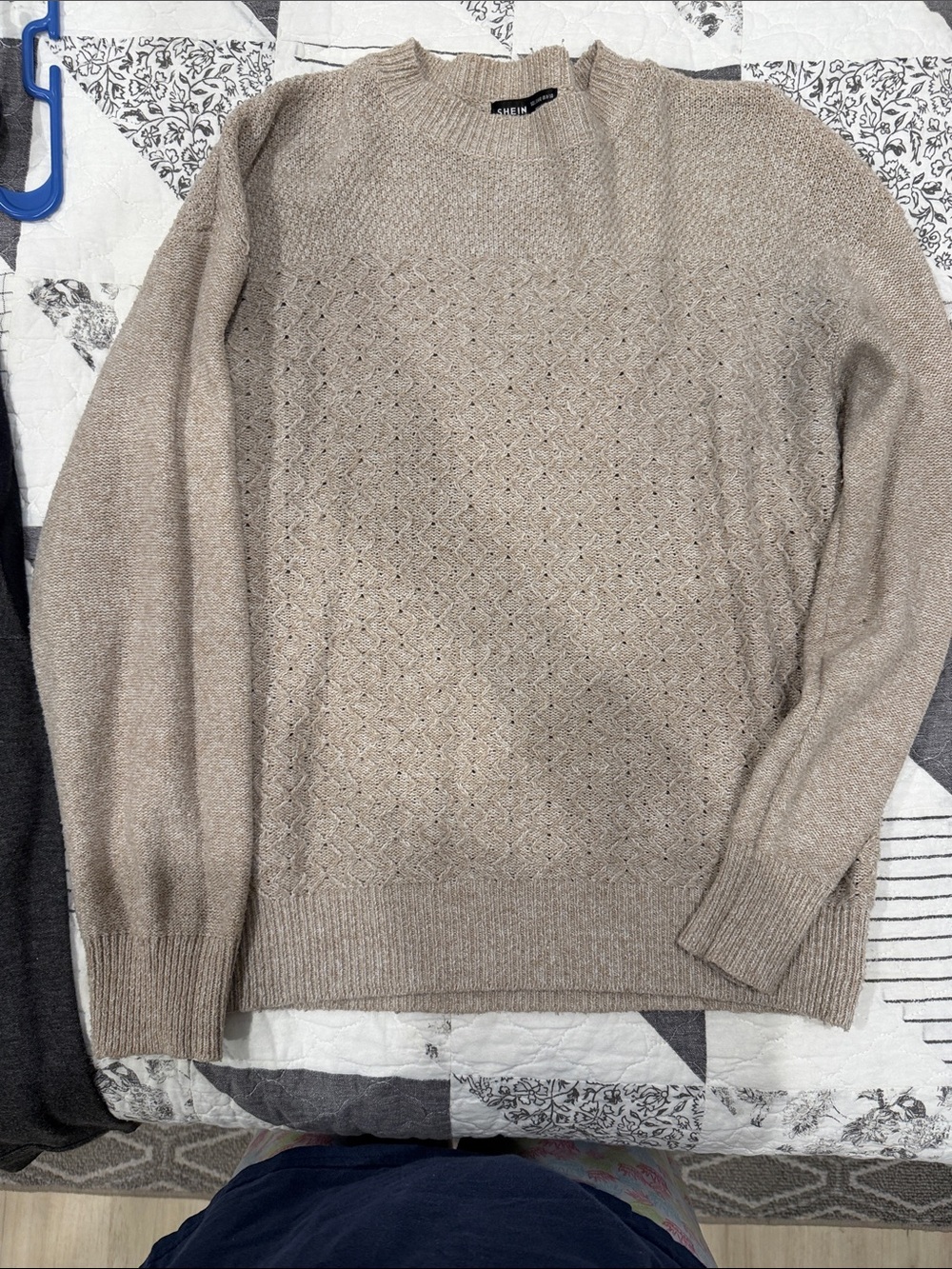 Women’s Crewneck Beige Knit Sweater